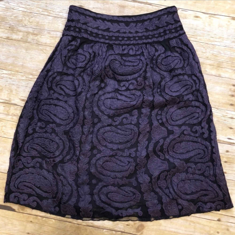 🛍ANTHROPOLOGIE ODILLE | Purple A Line Skirt 2